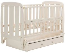 Ліжко Babyroom Кулька SH-03 маятник, ящик, відкидний бік, бук, слонова кістка